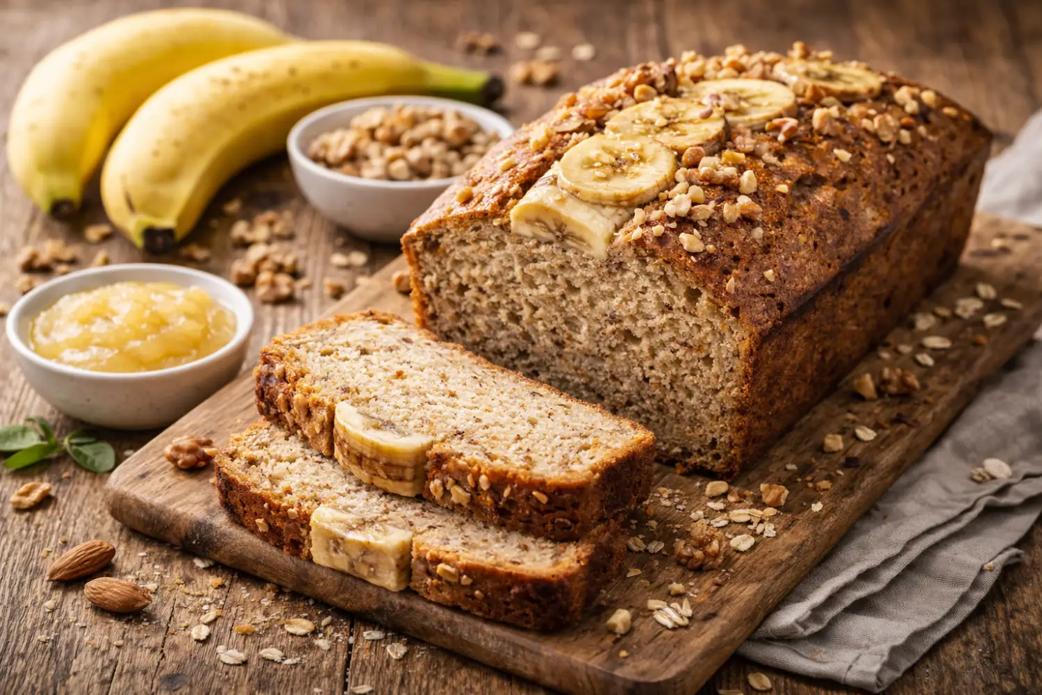 Banana bread healthy à la compote : sans beurre, sans culpabilité