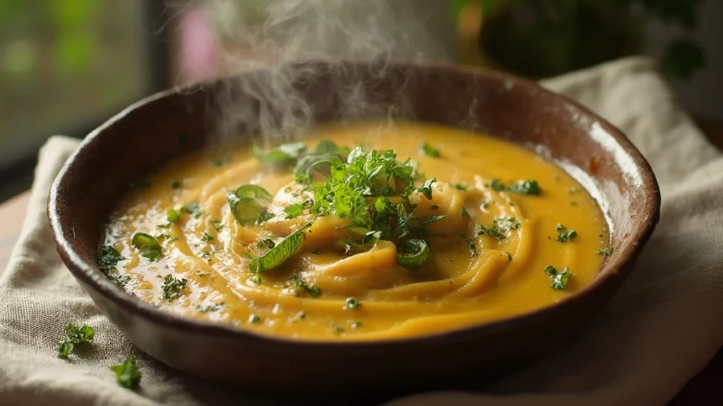 Soupe de courgettes du jardin à la menthe (idéale pour le ftour)