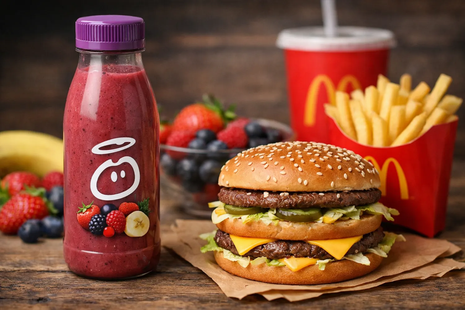 Smoothie Innocent vs Big Mac : le test calories qui surprend