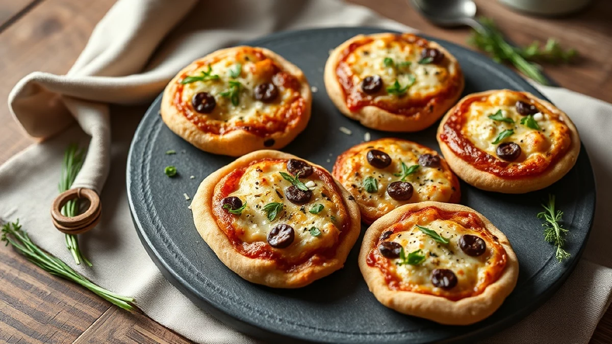 Mini pizzas maison aux légumes de saison