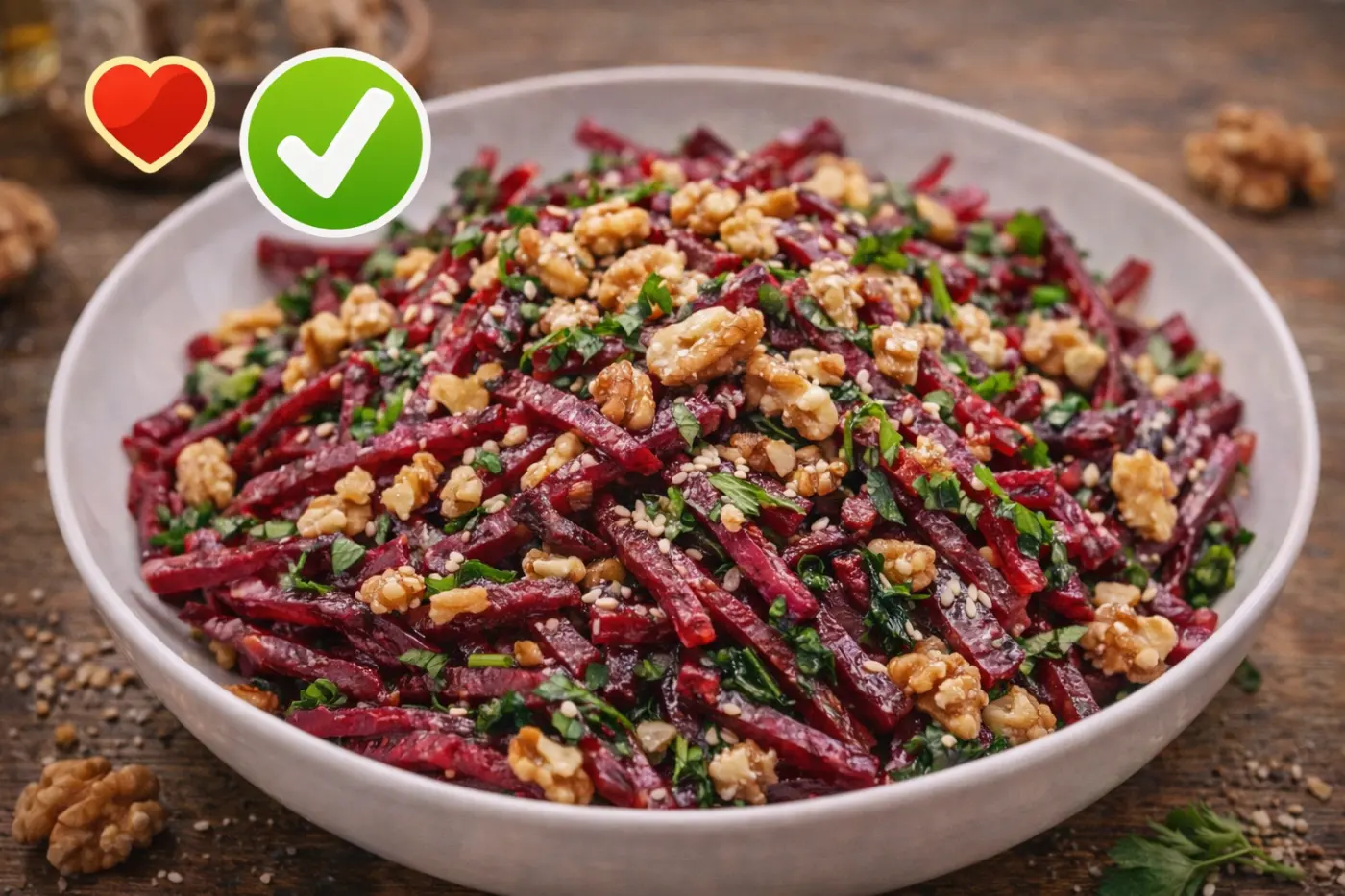 Salade de betteraves crues et noix : recette croquante et saine