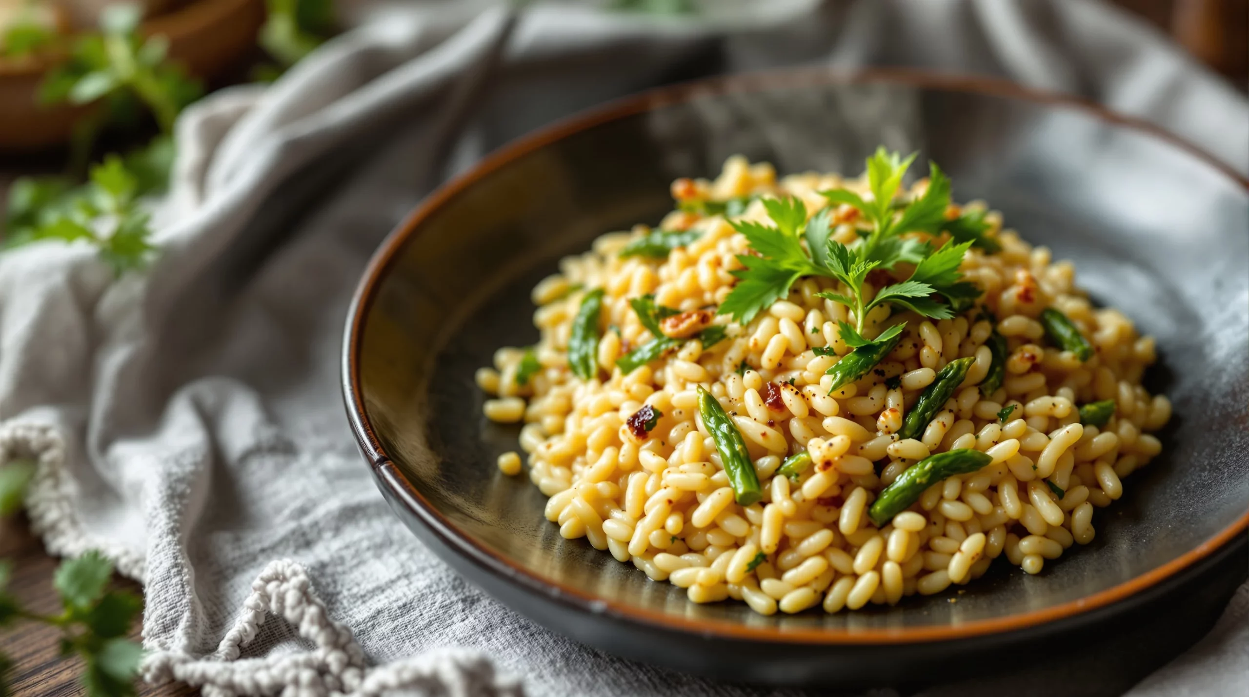 Asperges vertes printanières : mon risotto crémeux et citronné