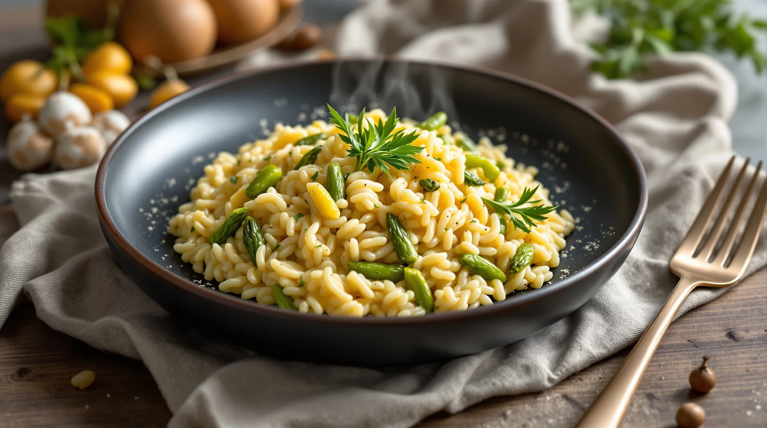 Asperges vertes printanières : mon risotto crémeux et facile