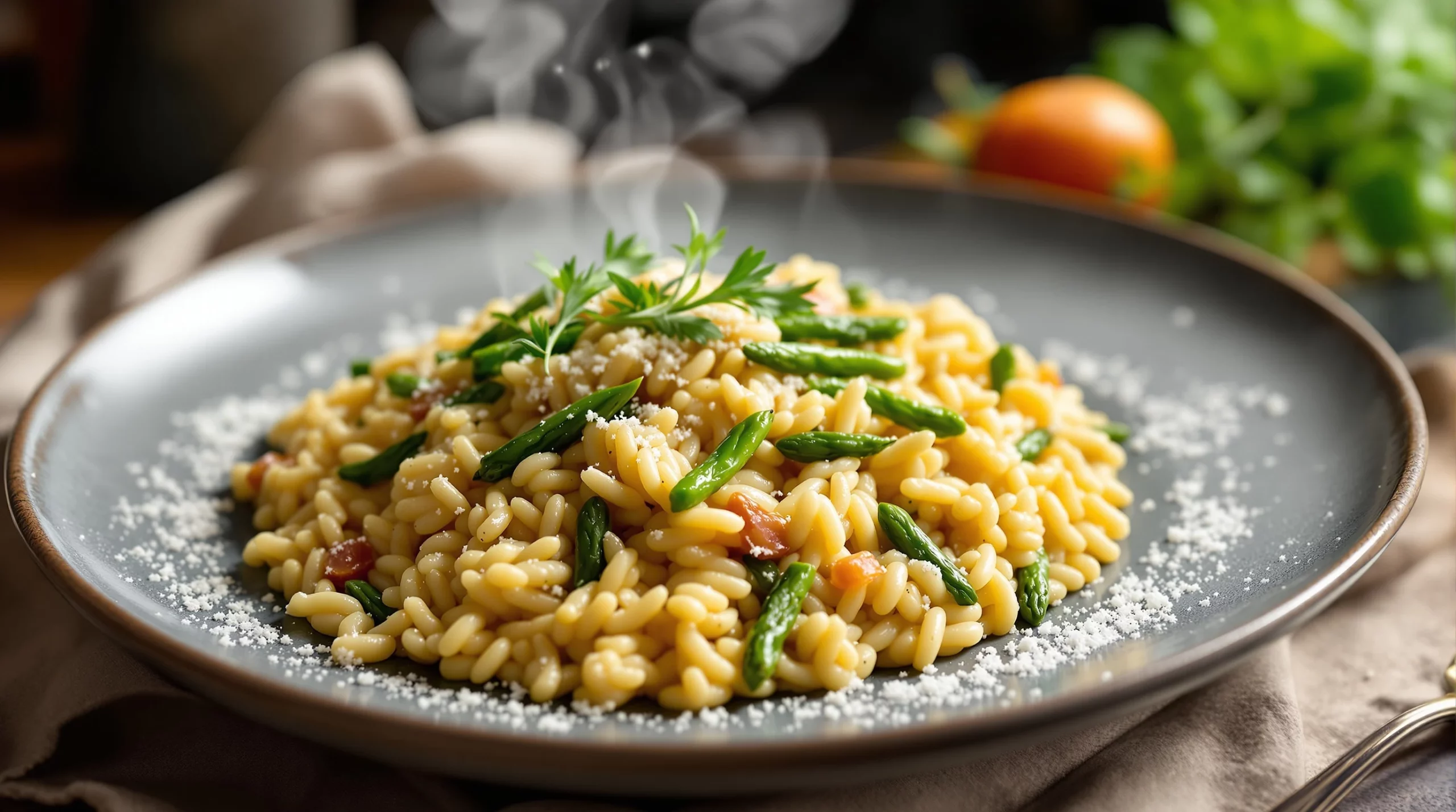 Asperges vertes printanières : mon risotto crémeux et citronné
