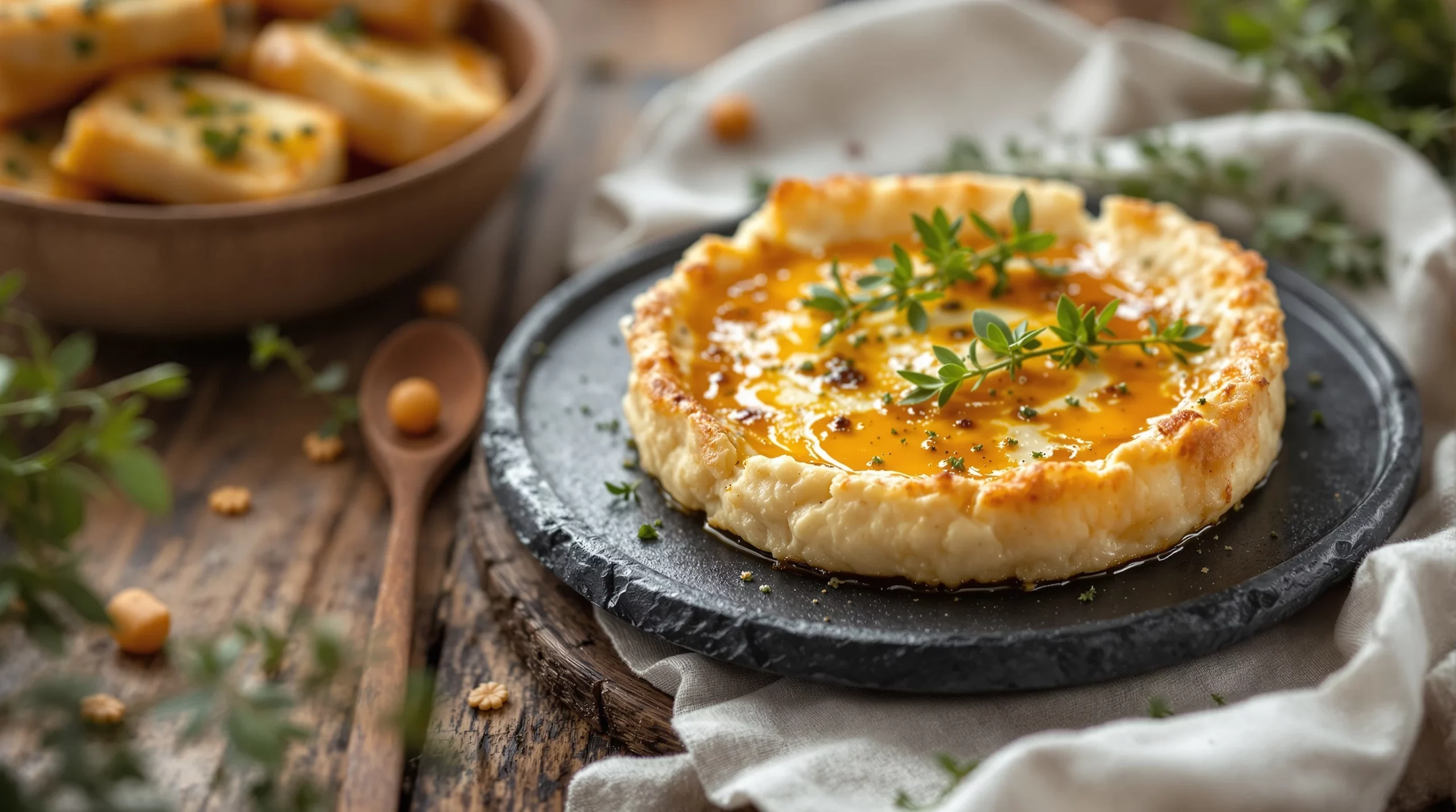 Focaccia à l'huile d'olive : la pâte hydratée et les trous au doigt