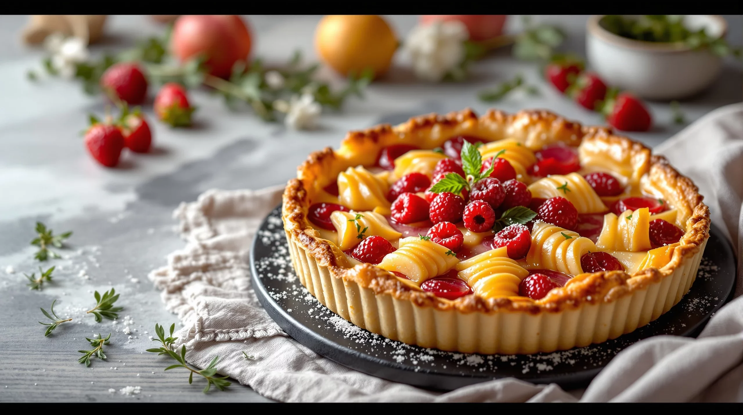 Tarte printanière : ma rhubarbe-framboise, si facile à faire