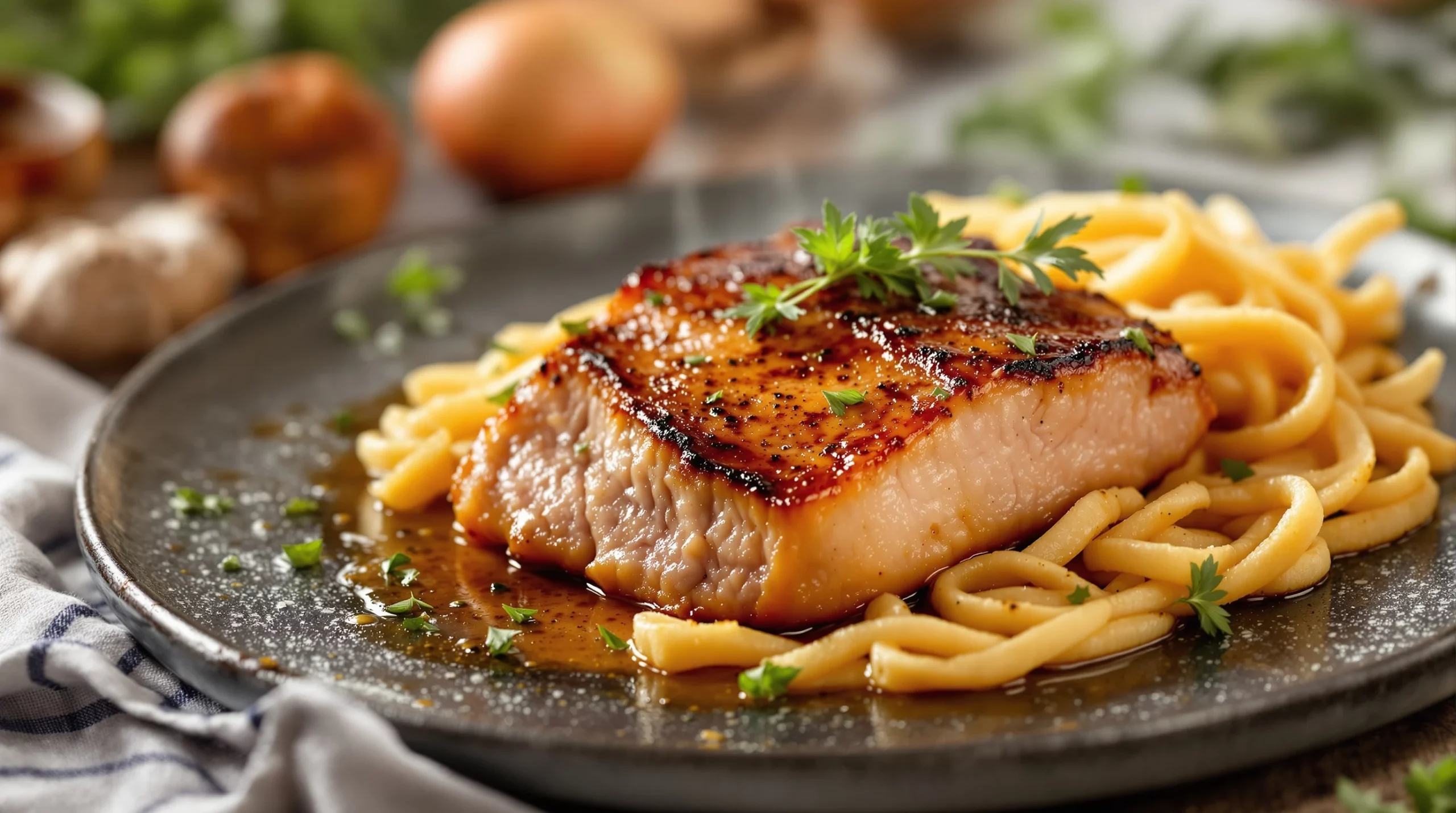 Côte de porc à la poêle : cuisson juteuse sans la dessécher