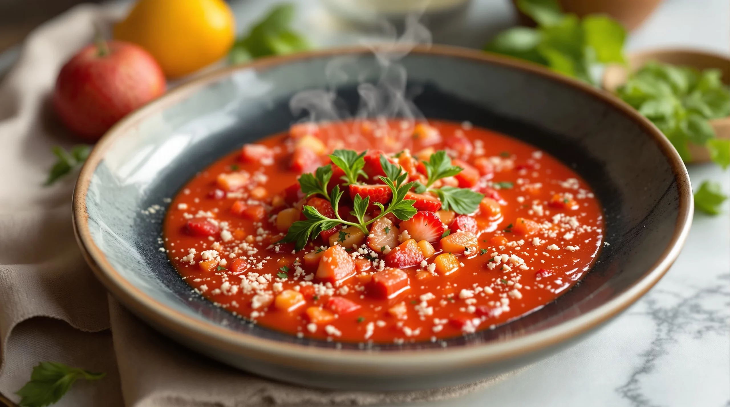 Gaspacho de fraises au basilic : ma version d'été sans tomate
